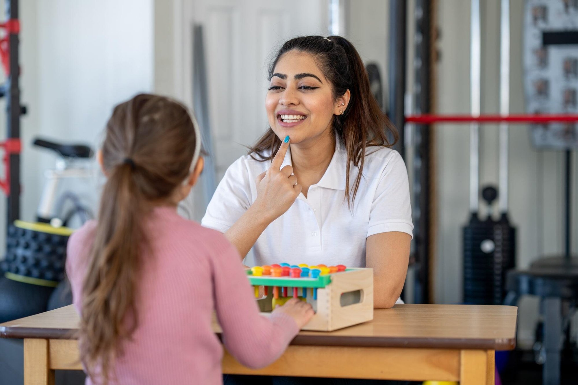 Speech therapist with child