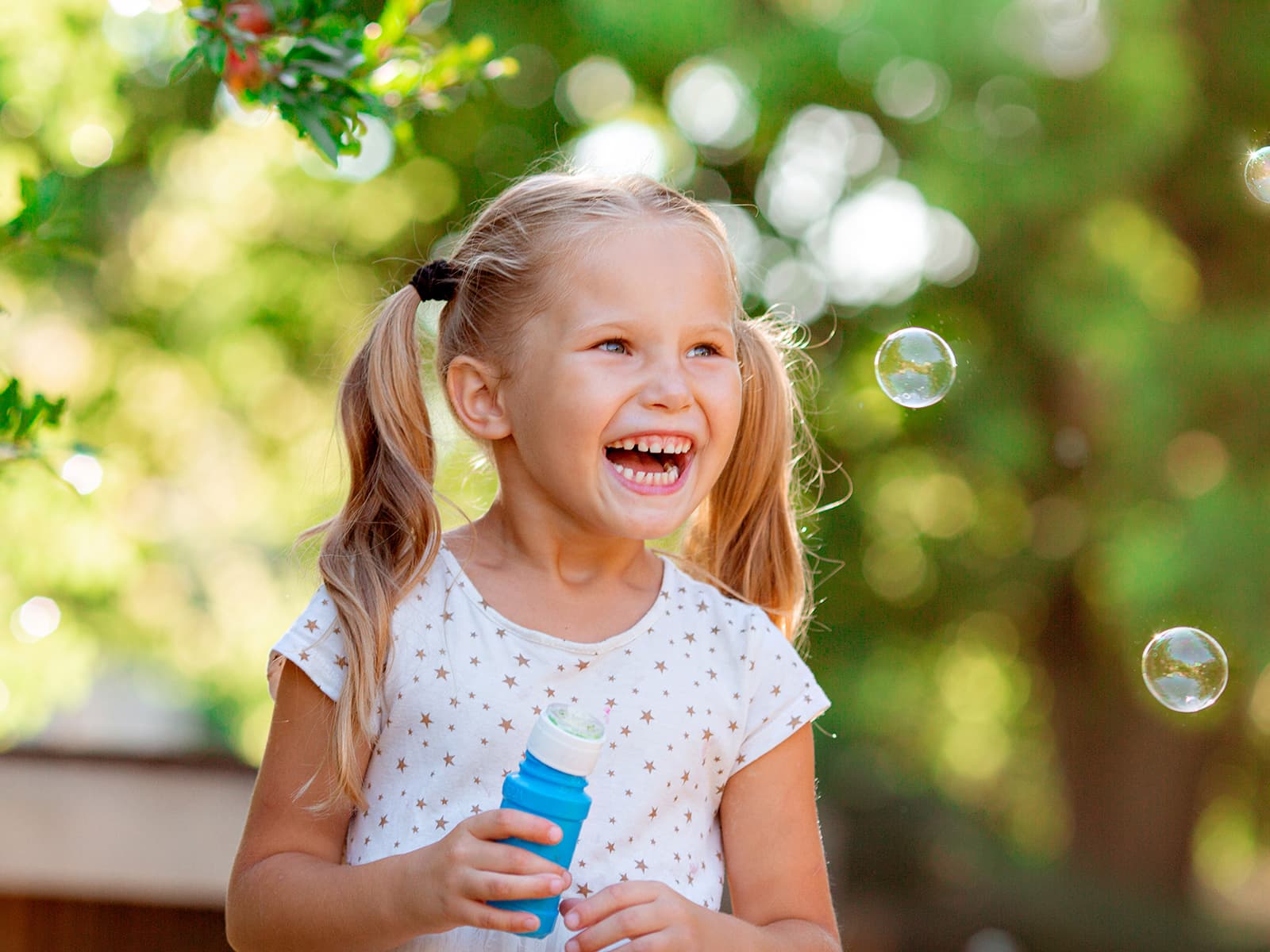 Child playing outdoors
